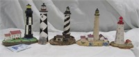 5 Small Lighthouse Figurines