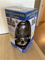 Antique lantern with LED lights in box