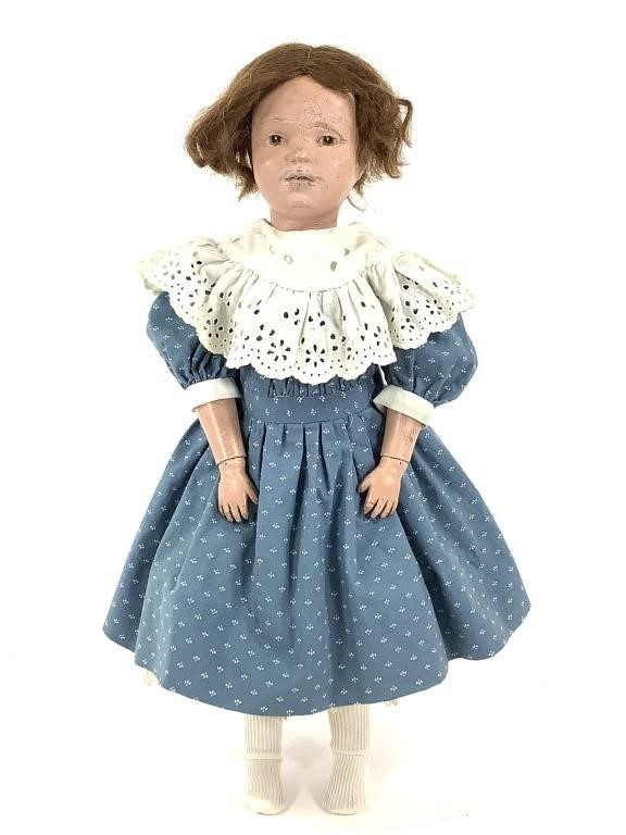 Schoenhut All Wood Spring Jointed Doll 18"