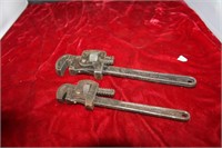 2) DROP FORGED TOOL STEEL #6 & #8 WRENCH