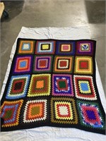 Hand crochet afghan