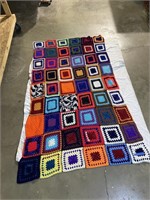 Hand crochet afghan