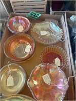 Assorted Carnival Glass pieces, nice items