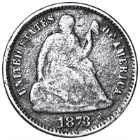 1873 Seated Liberty Half Dime NICELY CIRCULATED