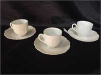 Lot of 3 Cup & Saucers, Marked