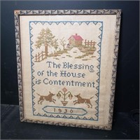 1930 "The Blessing Of The House Is Contentment"