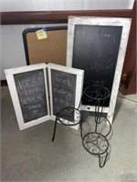 Chalkboard signs, Plant Stand, Cork Board