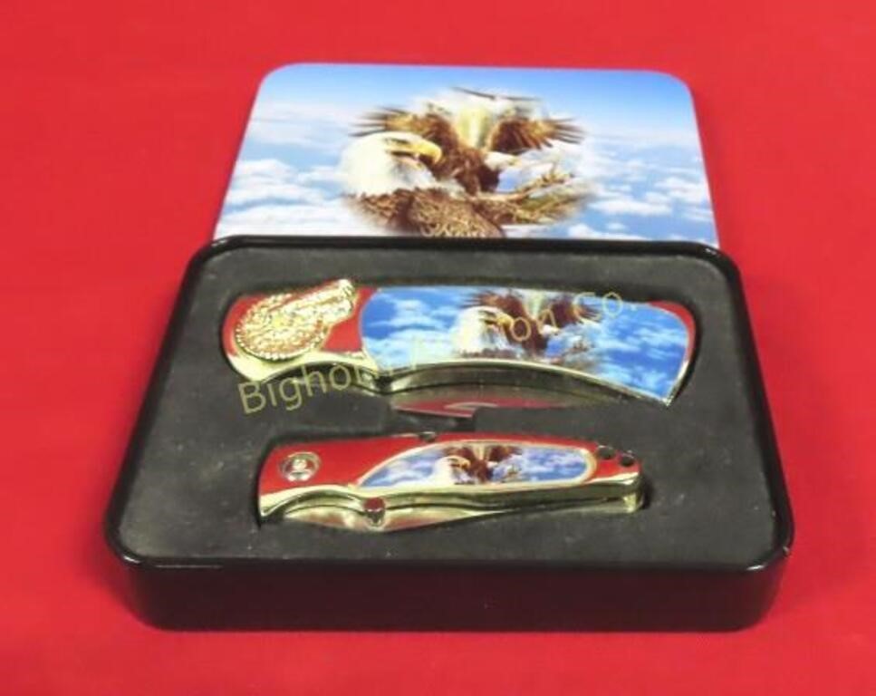 Eagle Collector 2 Knife Set in Gift Tin