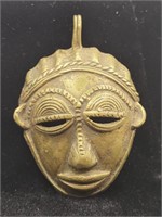 Tribal Mask Bronze Pendent