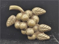 Sterling .925 Grapes Brooch