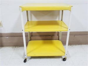 Yellow Metal Serving Cart