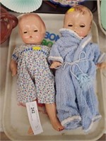 (2) Vintage Composition Doll