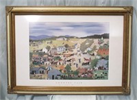 VINTAGE FRAMED PRINT*GRANDMA MOSES