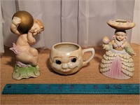 Made in Japan Figurine Lot Moon Face Cup