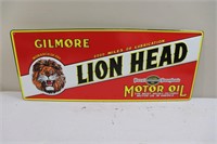 Metal Lion Head Motor Oil sign