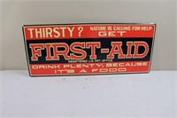 Metal First Aid sign