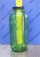 Vintage Green Glass Water/Juice Bottle