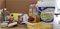 Partially Used Car Cleaning Items & Pail