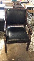 Black and vinyl large  chair