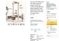 B2785  Large Cat Tree 63 Multi-Level Kitty Furni