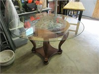 54" Round Glass Top Table
