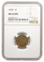 NGC MS-64 BN 1900 Indian Cent