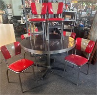 Retro chrome table and chairs