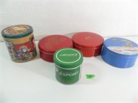 Qty of Vntage Metal Tins