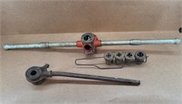 Pipe Threading Tools w/ Various Attachments