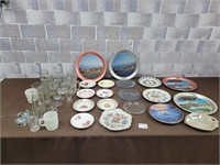 Wall art plates, Royal Albert, mug jar glasses etc