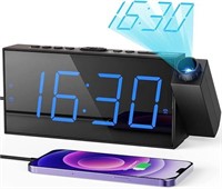 SEALED-Projection Alarm Clock with USB Charger
