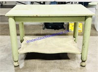 Painted Wooden Work Bench (40 x 29 x 26)