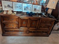 Wooden dresser & Mirror