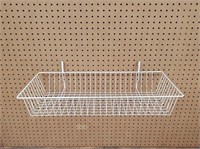 White Slatwall & Gridwall Wire Baskets x10
