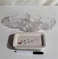 Treat trays and glass ware