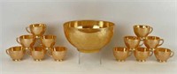 Vintage Luster Punch Bowl and Cups
