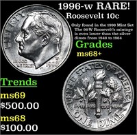 1996-w Roosevelt Dime RARE! 10c Grades Gem++ Unc