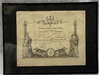 Framed Imperial German Document
