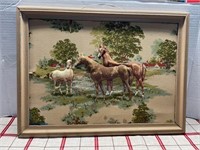 1967 PUFFED 3D FABRIC HORSE PICTURE