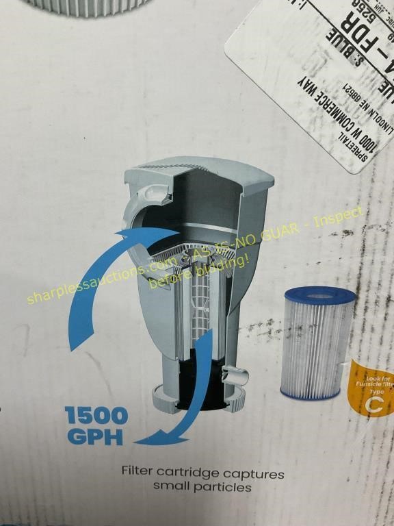 Funsicle skimmer plus filter pump sfx1500 (USED)