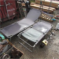 2 - COLEMAN LOUNGERS - 1 MISSING AN ADJ. BRACKET