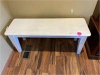 Painted White Bench