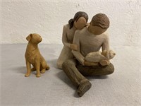 Willow Tree New Life & Love My Dog Wood Figures