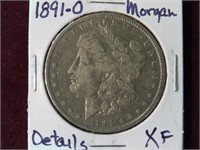 1891 (O) MORGAN SILVER DOLLAR 90% DETAILS XF