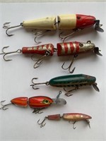 Vintage Fishing Lures - Minnow Baits X5