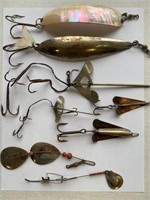 Vintage Fishing Lures - Spoons & Minnow Rigs X8