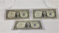 3 1957 $silver certificates