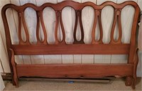 Vintage Wooden Full Size Head/Footboard & Rails