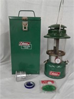 Vintage Coleman model 335 lantern with metal case