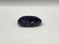 Oval cut faceted Mozambique blue sapphire 7.20tcw